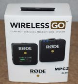 1 x Rode Wireless Go - Compact Wireless Microphone System - RRP £185 - Includes Original Box and