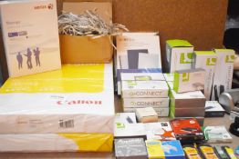 1 x Assorted Stationery Job Lot to Include A3 Paper, Staplers, Staples, Pencil Leads, Tape