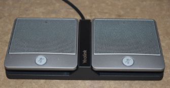 2 x Yealink CPW90 Wireless Expansion Microphones With Dock - Features Optima HD Voice and 19 Hours