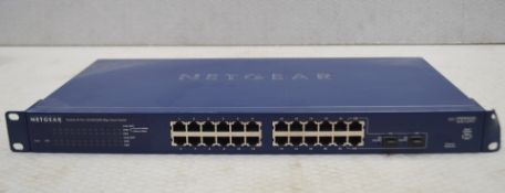 1 x Netgear ProSafe GS724TS 24 Port Gigabit Stackable Smart Switch - Includes Power Adaptor -