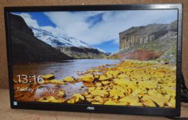 1 x AOC 23.6 Inch LED FHD Computer Monitor - Model E2470SWH - Ref: MPC220 CA - CL678 - Location: