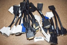 11 x Dual DVI Splitter Cables - Ref: MPC409 CE - CL678 - Location: Altrincham WA14This lot is part