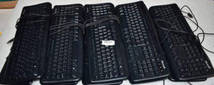 10 x Microsoft Wired USB Computer Keyboards - Ref: MPC339 CF - CL678 - Location: Altrincham WA14This