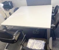 1 x Large Square Wooden Office Desk - Recently Removed From An Office Environment  - CL011 -