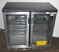 1 x Gamko Bottle Cooler With Double Hinged Stainless Steel Doors - Model MG/250GCS - Original RRP £