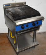 1 x Blue Seal Evolution 600mm Gas Chargrill Griddle - Includes Stand - Recently Removed From an
