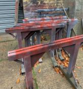 6 x Work Support Tressles Made of Steel - Various Sizes Included But General Size is Approx 130cm