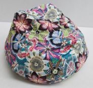 1 x Large Bean Bag Chair In 'Missoni Passiflora' Fabric - Dimensions Height 100 x Diameter 70cm