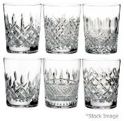 Set of 6 x WATERFORD CRYSTAL 'Lismore' Connoisseur Heritage Tumblers - 400ml - Original RRP £295.00