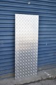1 x Aluminium Tread Checker Plate - Size 125 x 50.5 x 0.3 cms - None Slip Floor Plate Suitable