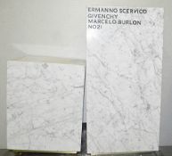 2 x Stylish Plinths With Marbled Stone Cladding - Ref: HAR251 GIT - CL987 - Location: Altrincham
