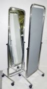2 x Stylish Full-length Mirrors - Dimensions: H162 x W50 x D47cm - Ref: HAR252+253 GIT - CL987 -