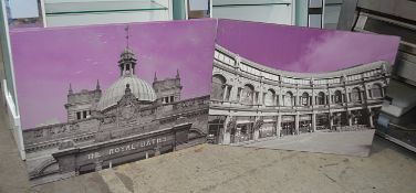 2 x Pictures On Canvas - Dimensions Of Each: H90 x W120 x D4.5cm - Ref: MHB170 - CL670 - Location: