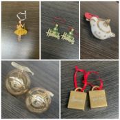 1 x Assortment Of Luxury Ten Christmas Tree Decorations - Brand New - CL987 - Ref: HRX183  -