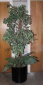 1 x Large 6ft Commercial Artificial Tree - Ex-Showroom Display Piece - Dimensions (approx): H186 x