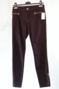 1 x J Brand Blackberry Corduroy Jeans - Size: 6 to 8 - Material: 56% Cotton, 37% Modal, 6%