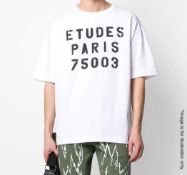 1 x Men's Genuine Études Designer T-Shirt In White 