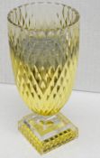 1 x BALDI 'Home Jewels' Italian Hand-crafted Artisan Curved Crystal Vase - Original RRP £2,110