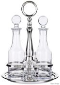 1 x GREGGIO 'Georgian' Silver Plated Georgian Cruet Set - Original RRP £625.00 - Dimensions: Height: