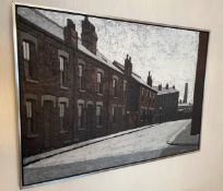 1 x Original Painting On Canvas Depicting An Industrial Street - Signed By Artist Stuart Walton