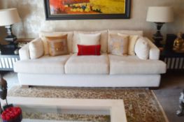 1 x Luxury Cream Three Seater -  Removed From An Exclusive Property In Bowdon - CL691 - NO VAT On
