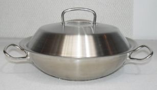 1 x FISSLER 30cm Pro Wok & Lid - Original Price £255.00 - Boxed Customer Return - Ref: HHW209/