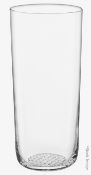 1 x LSA 'Market' Designer Mouth-Blown Clear Glass Flower Vase With A Textured Base - Approx 24cm