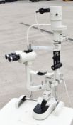 1 x Shin-Nippon SL-102 Slit Lamp on Mobile Table - Ref: GTI124 - CL645 - Location: Altrincham