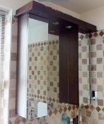 1 x Wooden Mirrored Bathroom Unit - Removed From An Exclusive Property In Bowdon  - CL691 - NO VAT O
