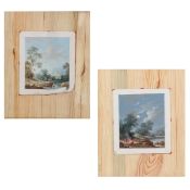 Johann Christoph Dietzsch 1710 Nürnberg - 1769 Nürnberg attr. - Paar Landschaften auf Tromp