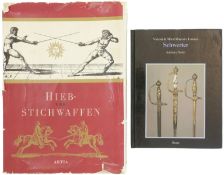 Konvolut von 2 Büchern über Hieb- und Stichwaffen