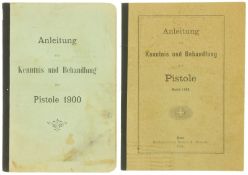 Zwei Reglemente zur Parabellum-Pistole 1900