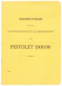 Reglement zur Pistole 1900/06 in französischer Sprache