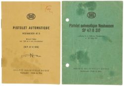 2 Reglemente zur Pistole SIG SP 47/08 in französischer Sprache