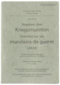 Angaben über Kriegsmunition, AKM, Ausgabe 1968