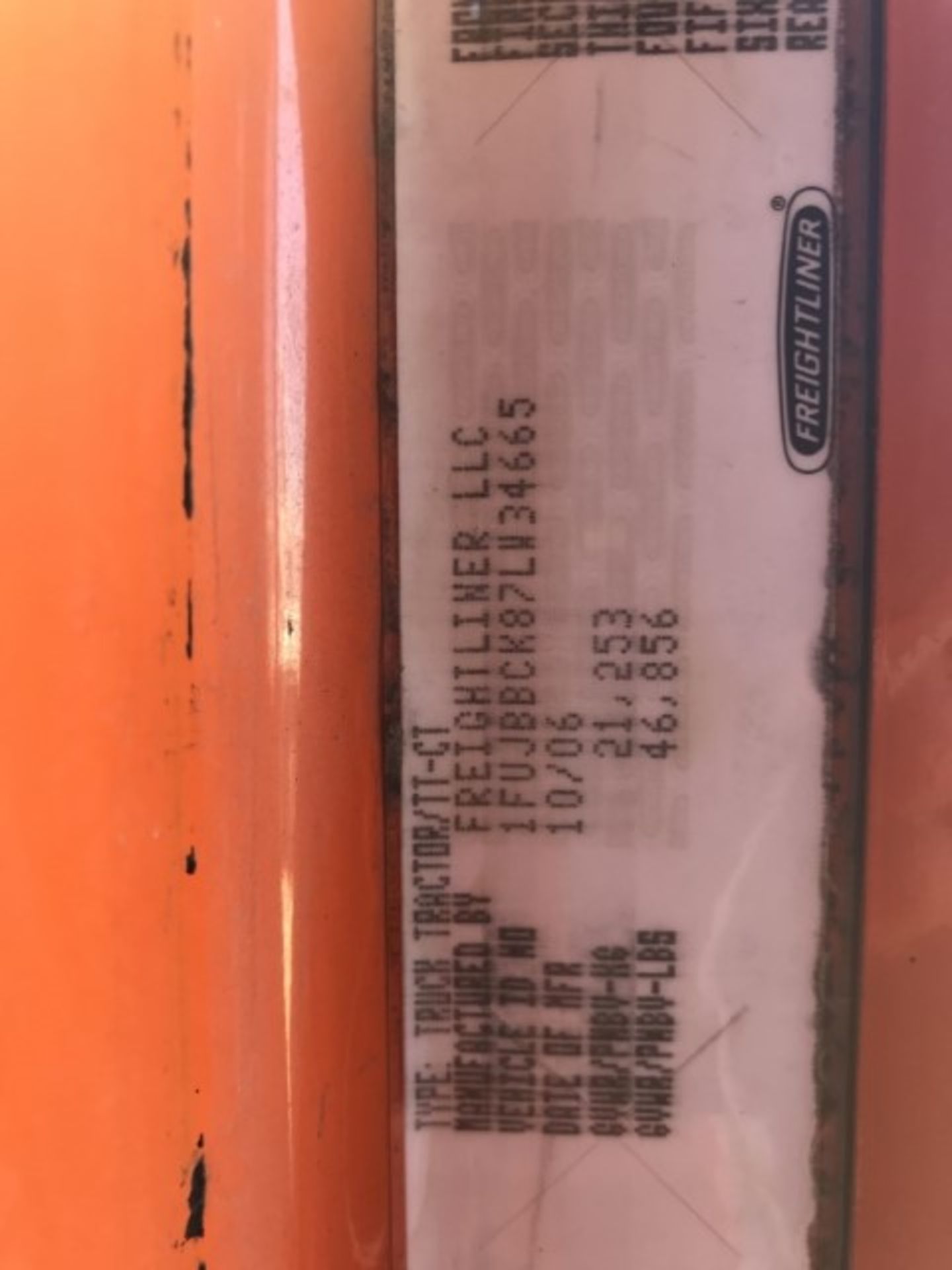 2007 Freightliner Century class VIN: 1FUJBBCK87LW34665 Odometer States: 292 - Image 7 of 7