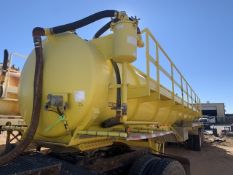 2012 Troxell Vacuum Trailer VIN: 1T9TA4336C1867211 Color: Yellow 130 Bbl St