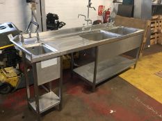 Large Stainless Steel Sink Unit