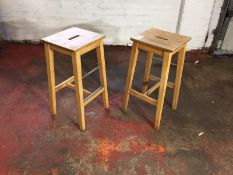 Wooden Stools x 2