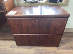 Wooden 2 Drawer Side Unit