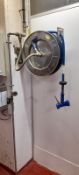 Blue air hose reel