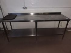 Stainless steel prep table
