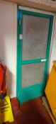 Green mesh door