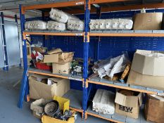 Racking with blue back divider