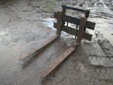 Forklift back plate and tines forks fork lift loader excavator