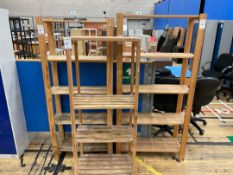 Storage Racks x 3, wooden