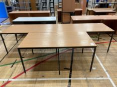 Office Desks x 3, Wooden Topped