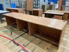 Modular Desks x 3, faux Wooden