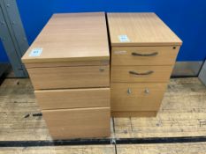 Filing Cabinets x 2, faux Wooden