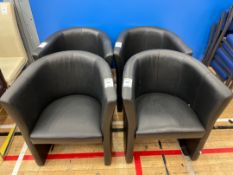 Chairs x 4, Tub Style